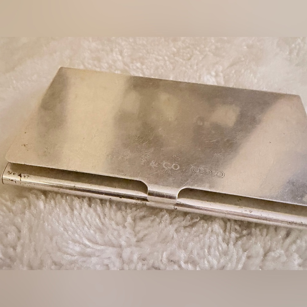Engraved Tiffany & Co. Sterling Silver Card Holder